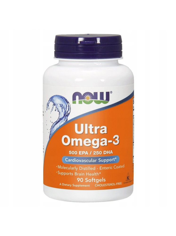 Рыбий жир омега-3 NOW Foods Ultra Omega-3, 90 капсул - купить с ...