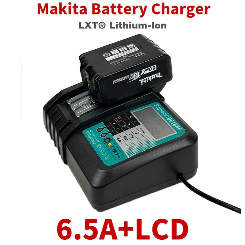 6.5Ah С ЖК-дисплеем Для Инструмента Makita Зарядное Устройство Для ...