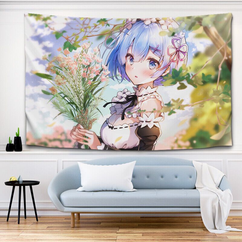 Гобелен аниме rezero rem косплей арт купить c доставкой на OZON по ...