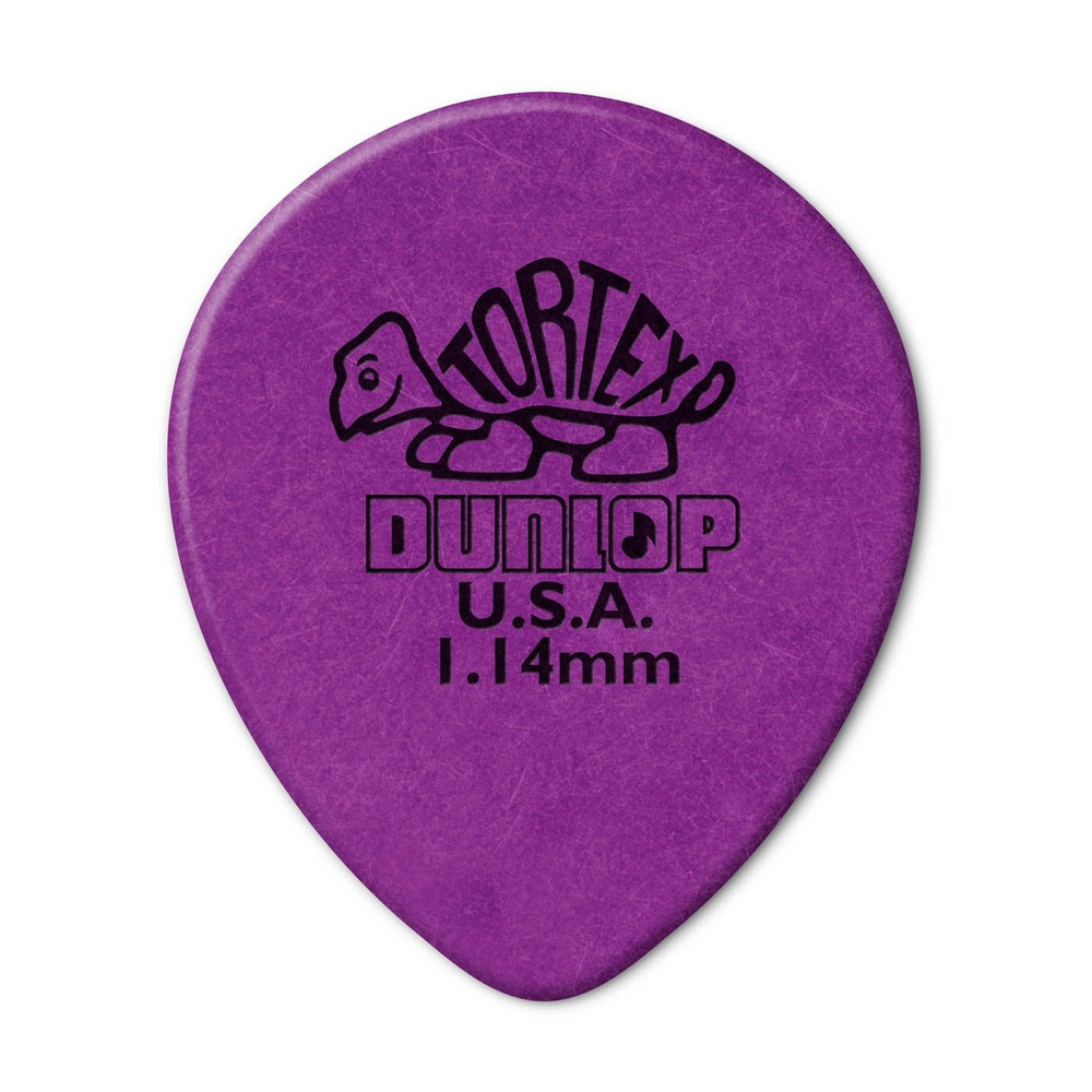 Медиатор dunlop 413r1.14 tortex tear drop, фиолетовый, 1.14 мм, 1 шт #1