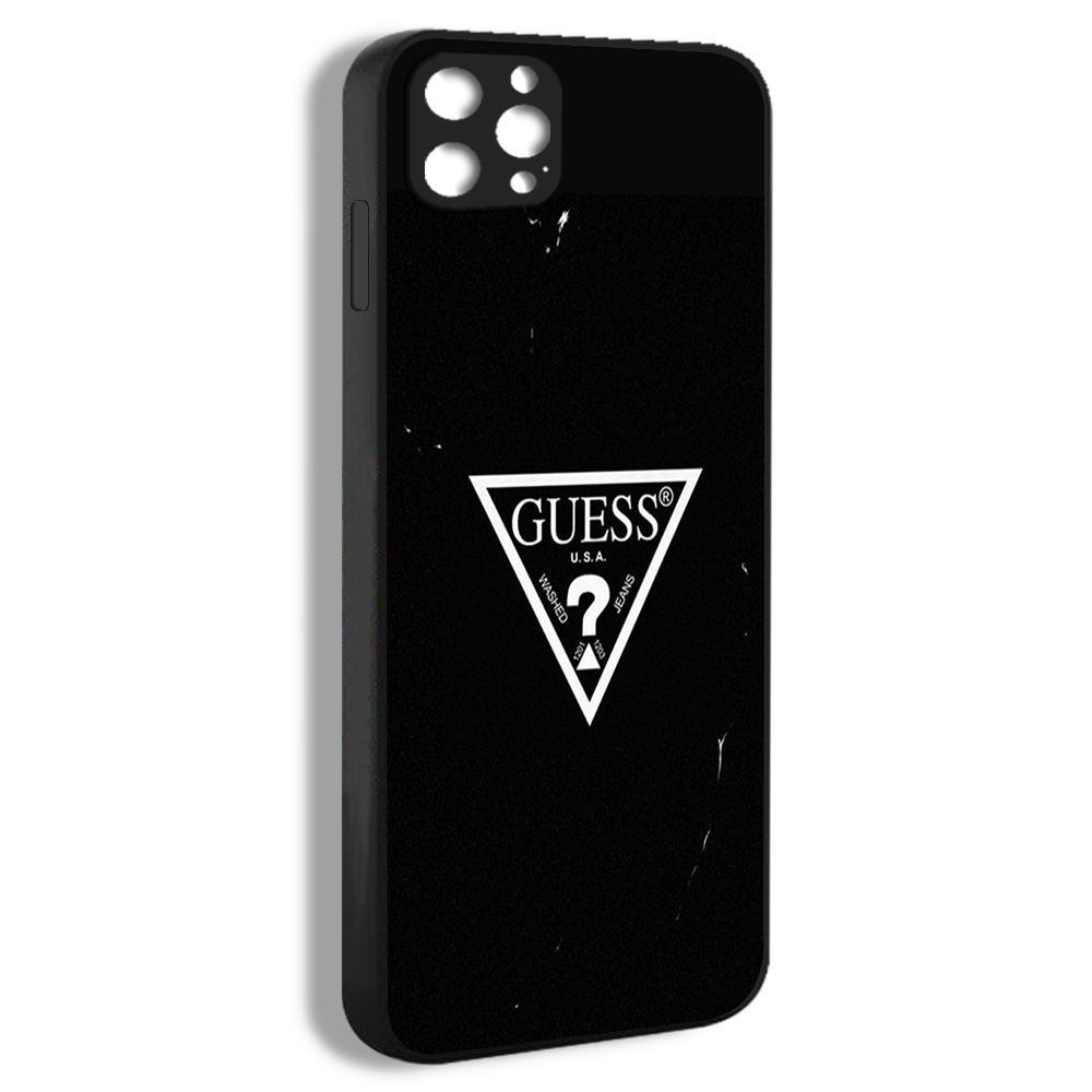 чехол для смартфона Подходит для iPhone 12 pro Guess значок черный логотип  EDZ82 - купить с доставкой по выгодным ценам в интернет-магазине OZON  (1199318039)