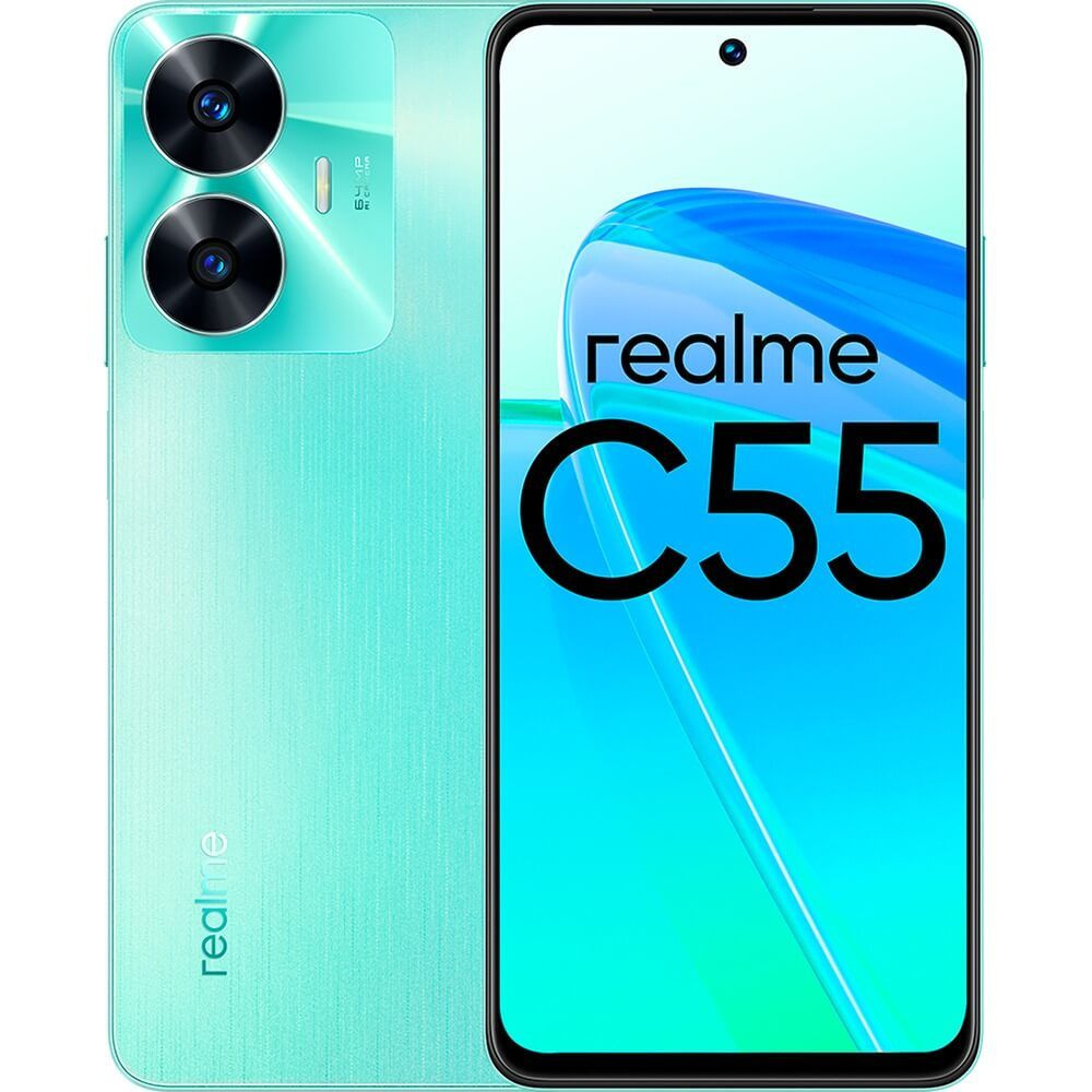 realme Смартфон C55 8/256 ГБ, зеленый