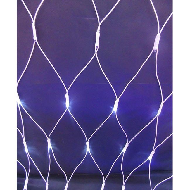 Электрическая гирлянда Сетка 2х2 м 200 ламп LED, 8 режимов 23 метра белый холодный  #1