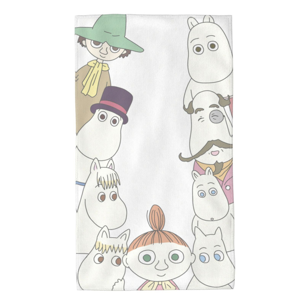 Moomin Полотенце для лица, рук Moomin, Микроволокно, 40x70 см, коричневый, 1 шт.  #1