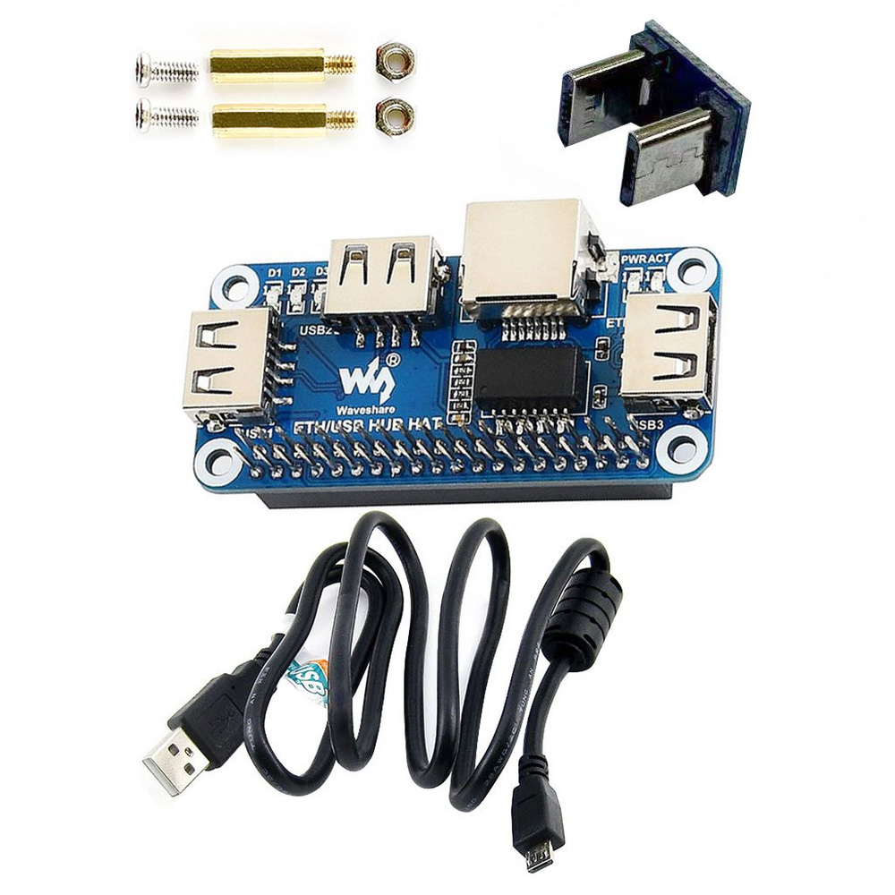 Сетевой порт Raspberry Pi RJ45 USB-концентратор hub splitter купить на ...