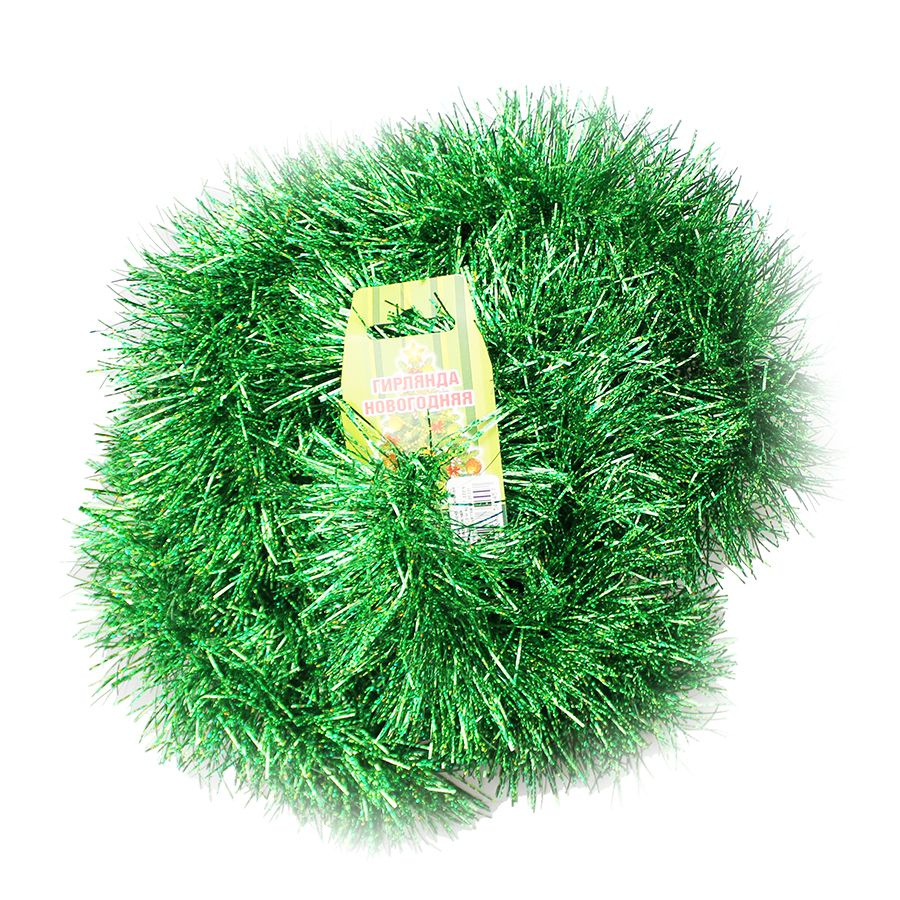 Мишура зеленый, голография, 200 см, - купить по низкой цене в интернет ...