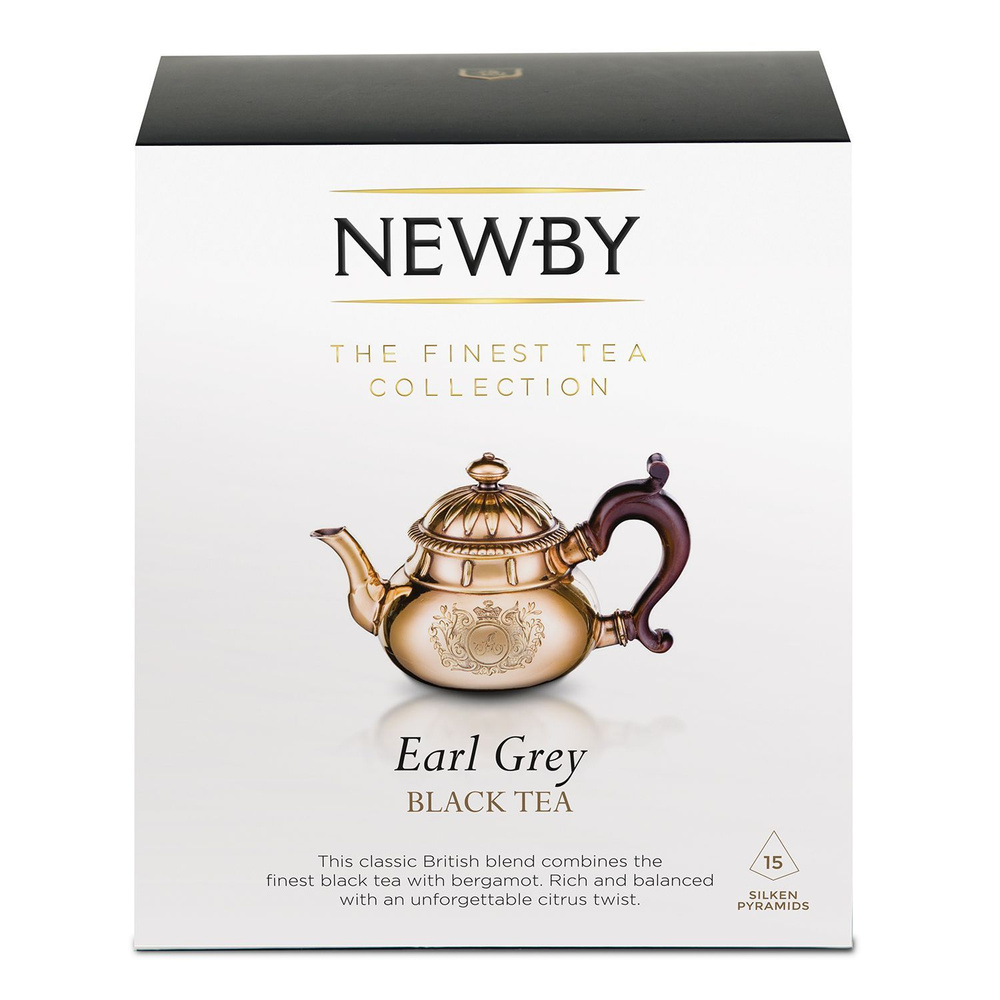 Newby Эрл Грей черный чай в шелковых пирамидках,15 шт #1