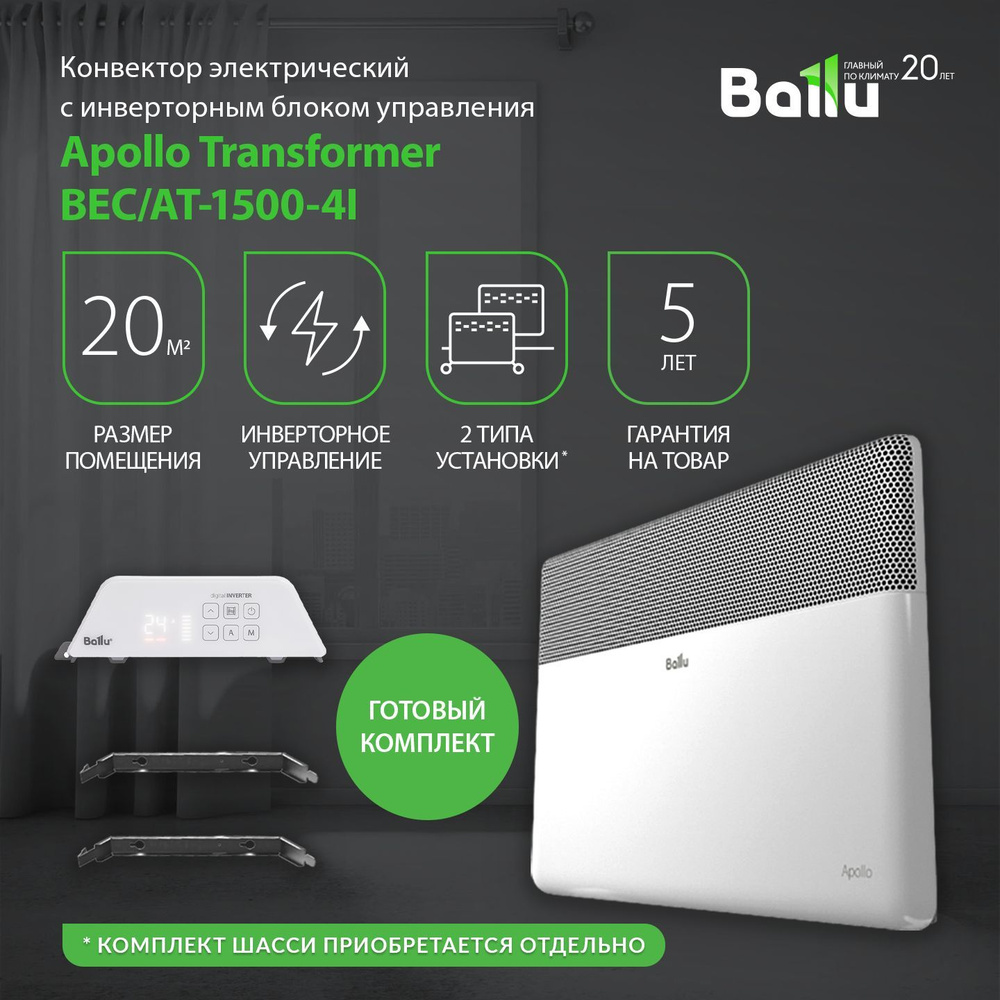 Отопительный модуль Ballu BEC/AT-4I купить по выгодной цене в  интернет-магазине OZON (1191734680)