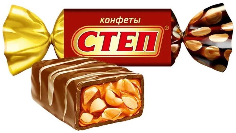 Конфеты шоколадные Славянка Золотой степ, с арахисом - 1 кг  #1