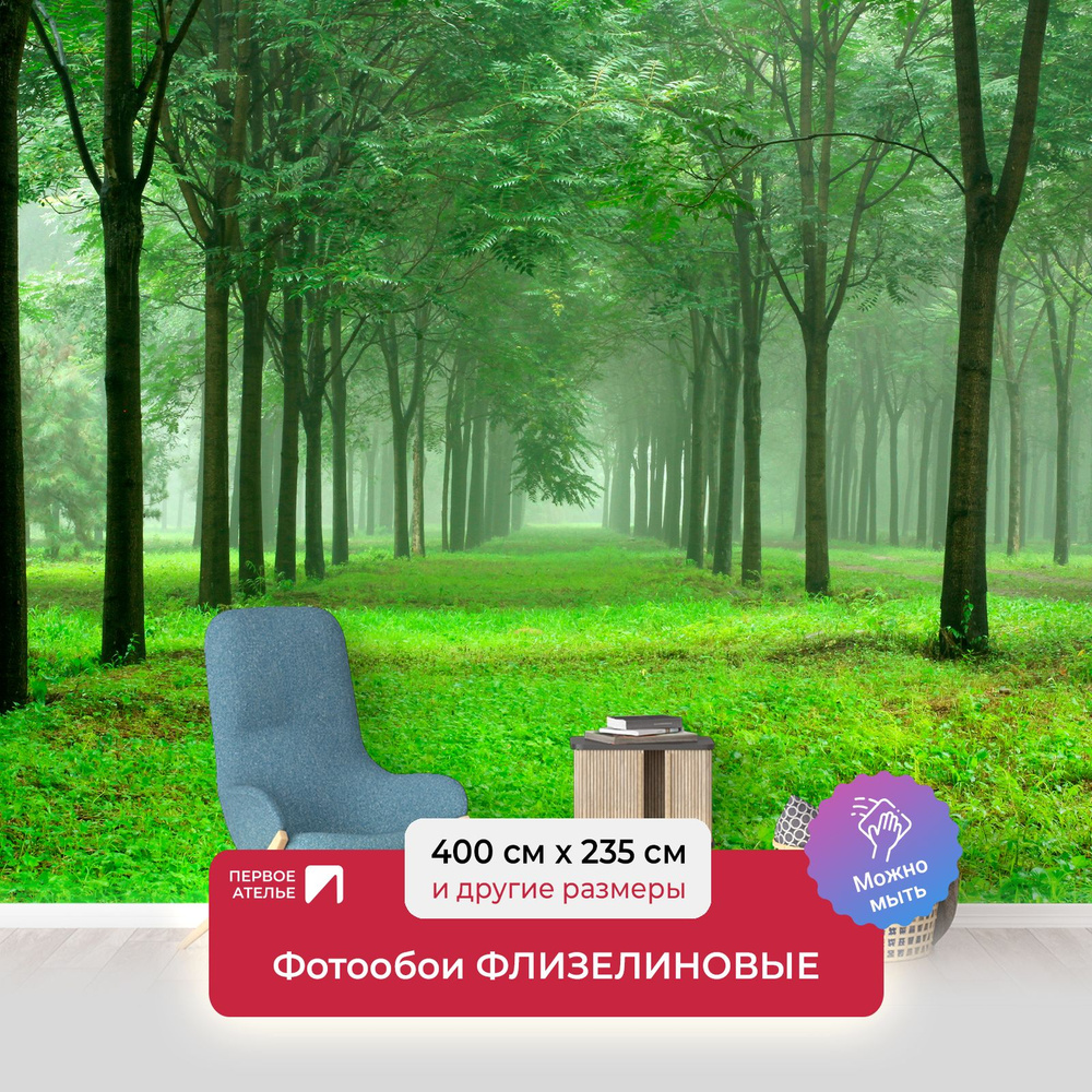 Фотообои на стену флизелиновые ПЕРВОЕ АТЕЛЬЕ \"Утренний лес\" 400х235 см ...