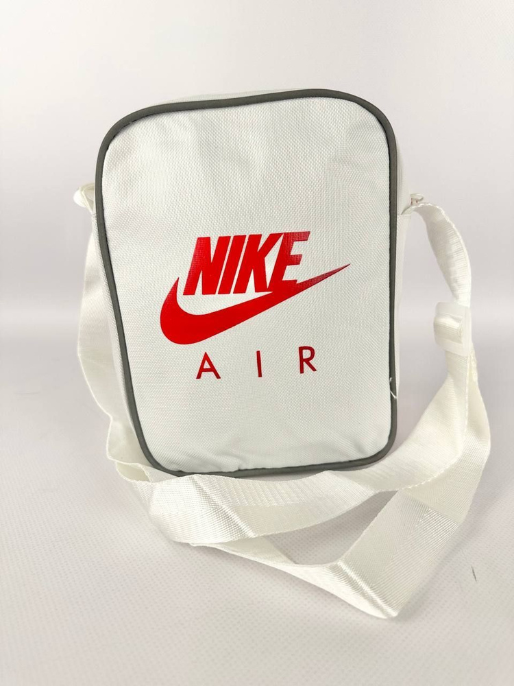 Сумка на плечо Nike Air Jordan стильная прямоугольная, белая, 20х15х4 см  #1