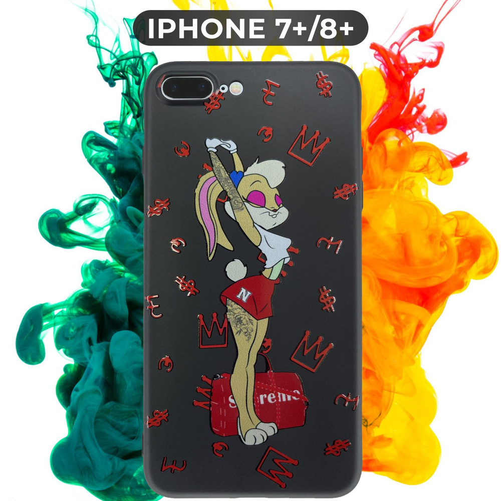 Силиконовый чехол с рисунком Lola Bunny Supreme/ Лола Банни Суприм на Apple  IPhone 7+/ 8+ / Айфон 7+/ 8+ - купить с доставкой по выгодным ценам в  интернет-магазине OZON (679464790)