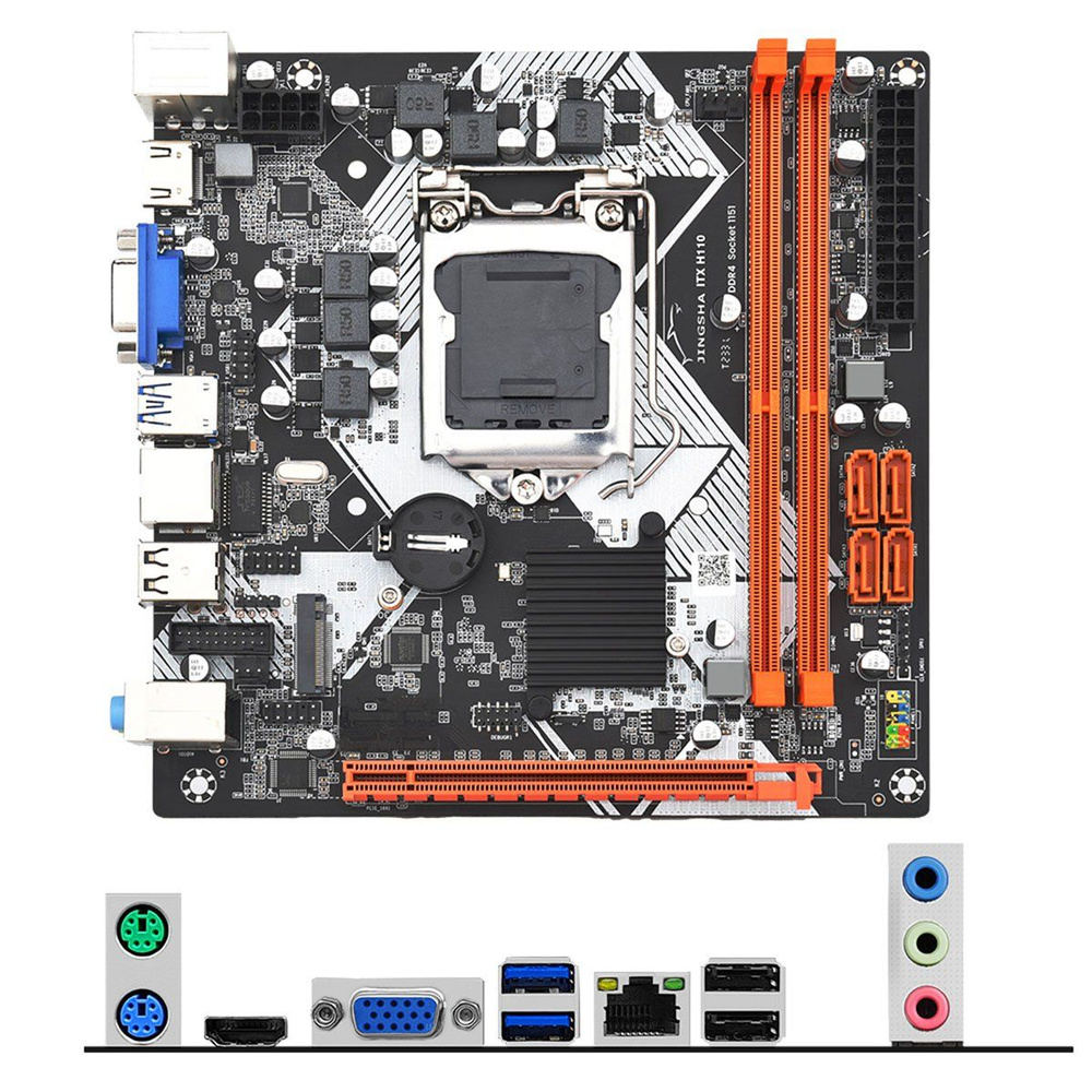 Материнская плата компьютера H110 ITX LGA1151 DDR4 поддерживает ...