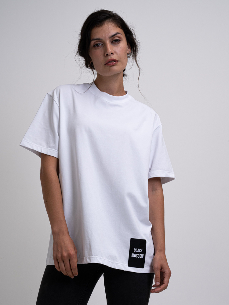 Футболка Black Moscow, размер 54, 56, цвет белый, Хлопок 92%; Лайкра 8% ...