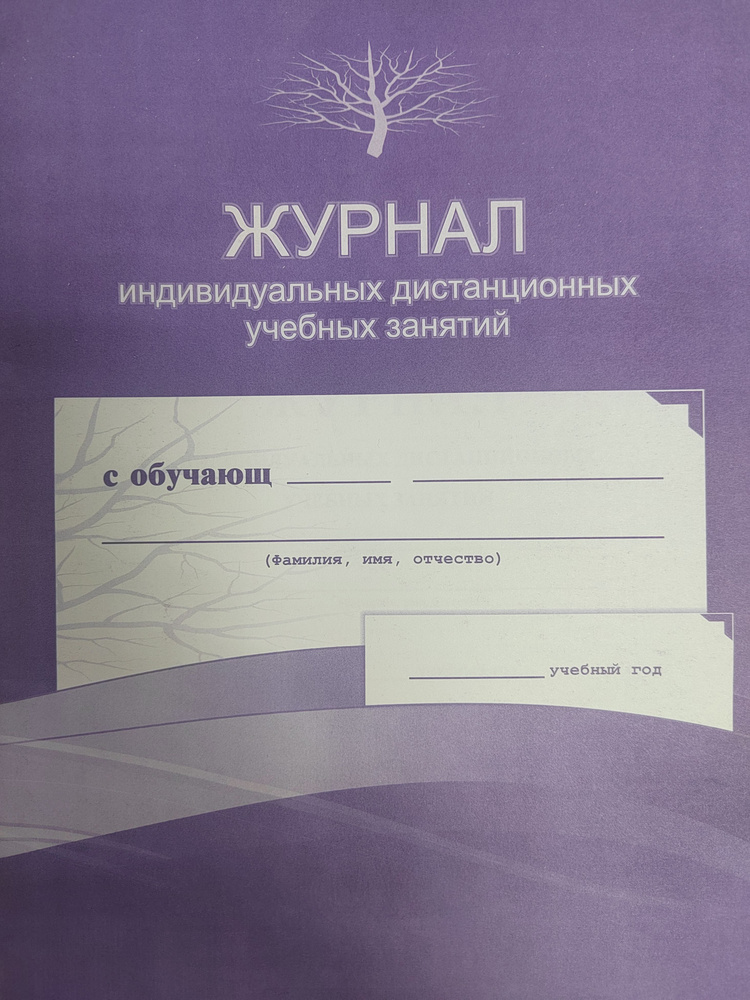 Журнал индивидуальных дистанционных учебных занятий (книга учета ...