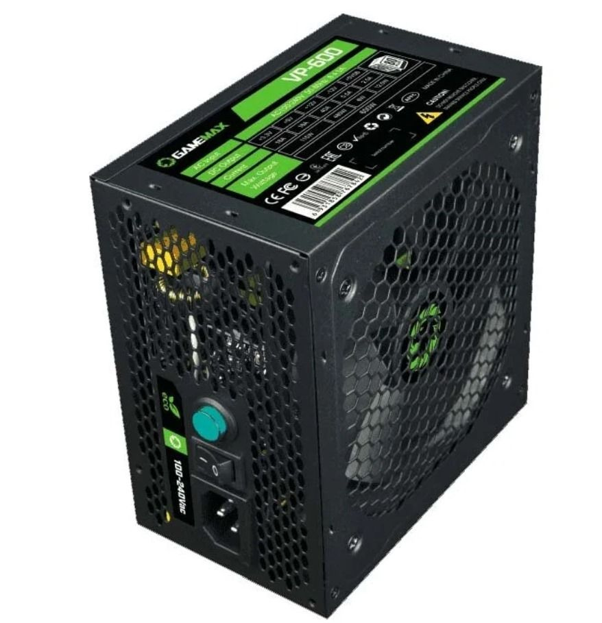 GAMEMAX Блок питания компьютера Блок питания ПК 600W GM-600 WT ...