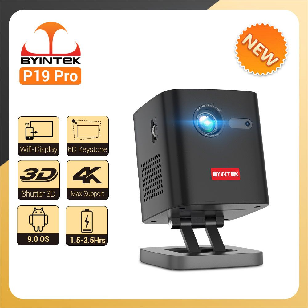 BYINTEK Проектор P19, 800×600, DLP, черный