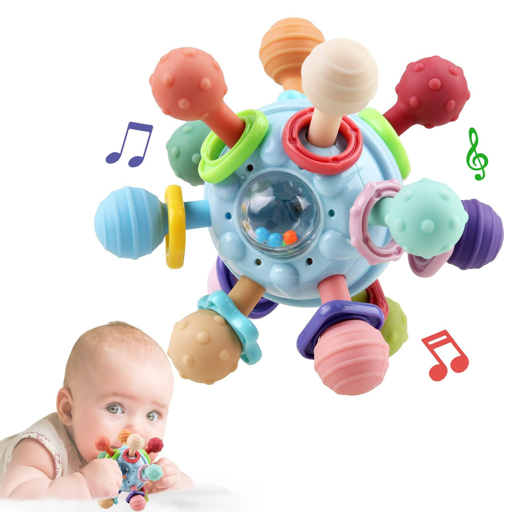 Детские сенсорные игрушки-прорезыватели Baby Teether Игрушки Монтессори -  купить с доставкой по выгодным ценам в интернет-магазине OZON (1342280453)