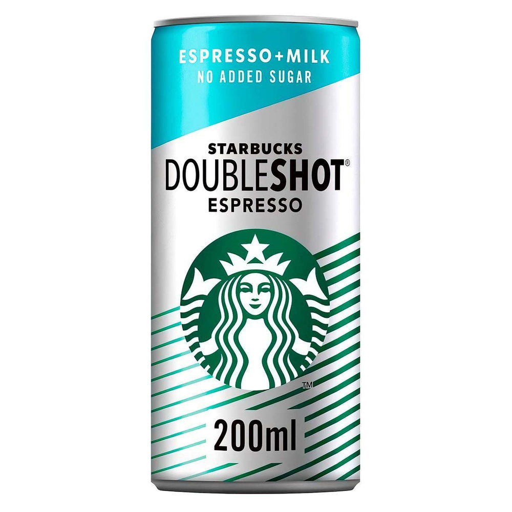 Starbucks/ Холодный кофе Doubleshot БЕЗ САХАРА 200мл, двойной эспрессо с молоком, 100% арабика, Дания #1