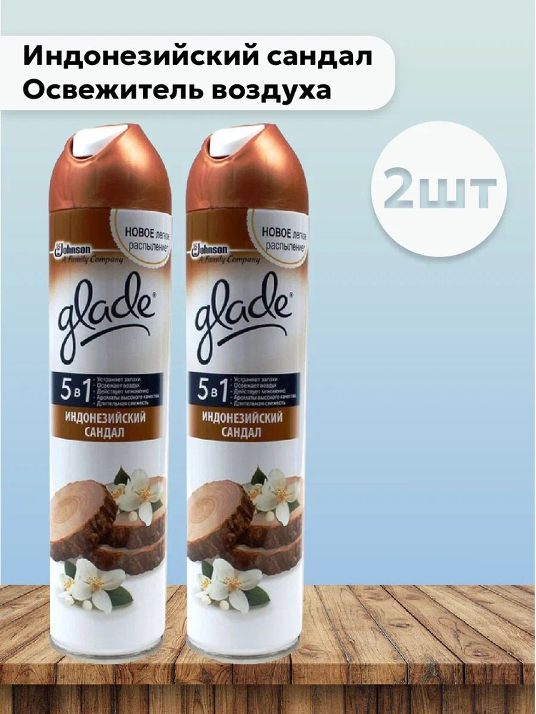 Набор 2шт Глейд Аэрозоль / Glade Индонезийский сандал - Освежитель ...
