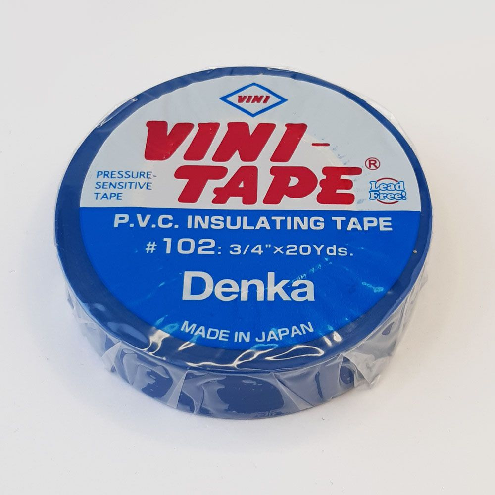 Denka Vini-Tape 102 * 1шт 20метров * 19мм * синяя ПВХ изолента, большой моток  #1