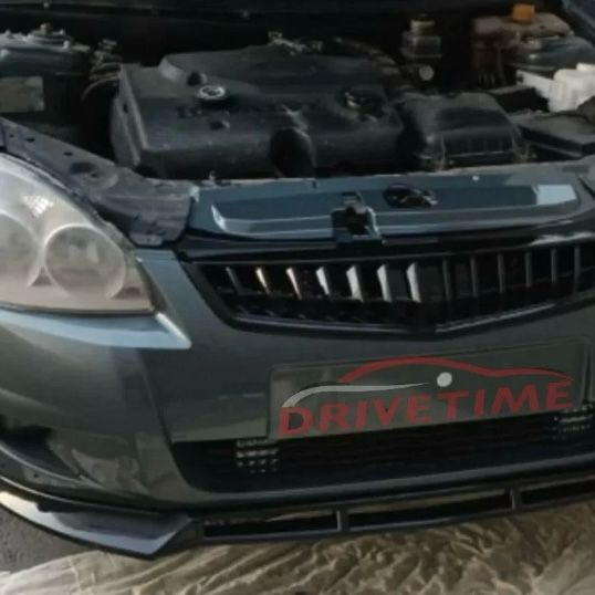 Сплиттер (Губа) переднего бампера Лада Приора SE / окрас черный глянец ...