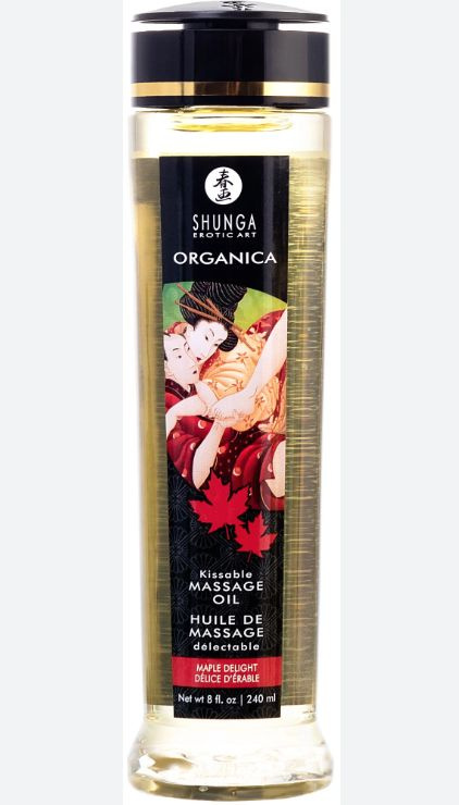 Shunga Kissable Massage Oil Organica Maple Delight, 240 мл. Массажное ...