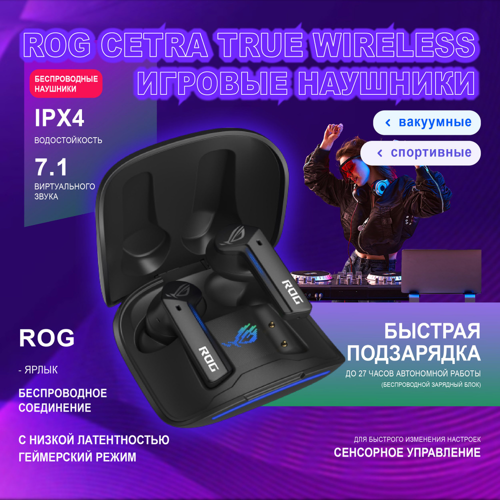 Наушники Внутриканальные ASUS ROG Cetra Bluetooth - купить по доступным ...