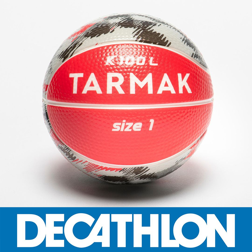 DECATHLON Мяч баскетбольный, 1 размер, красный #1