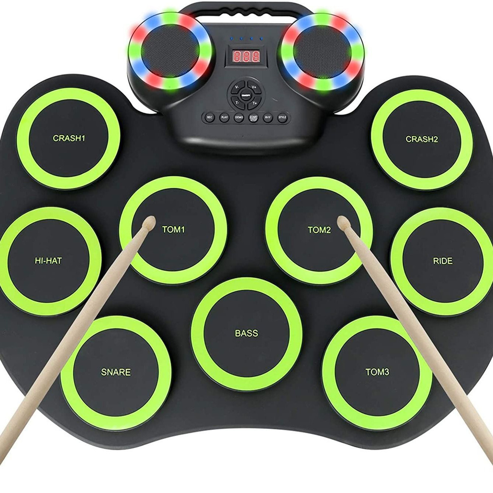 Портативная мигающая световая ударная установка Bluetooth со встроенной ...