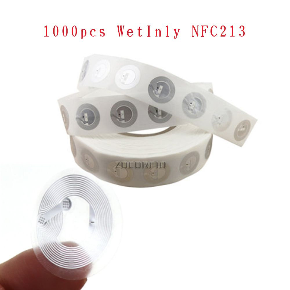 Метка NFC (1000 штук) NTAG213/ Метка-наклейка НФС/ для автоматизации ...