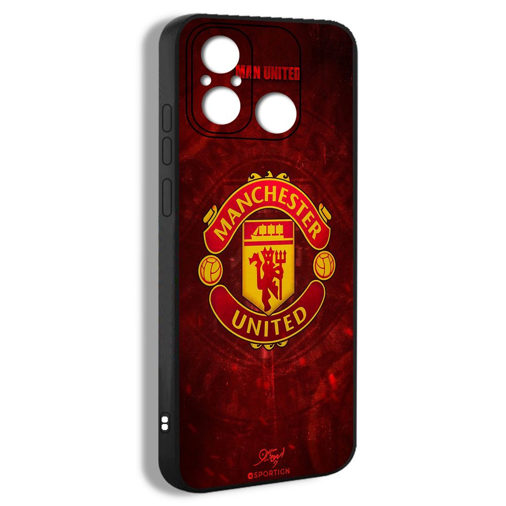 чехол для Редми Xiaomi Redmi 12C 4G Manchester United ФК Манчестер Юнайтед Красные дьяволы эмблема BGA03 #1