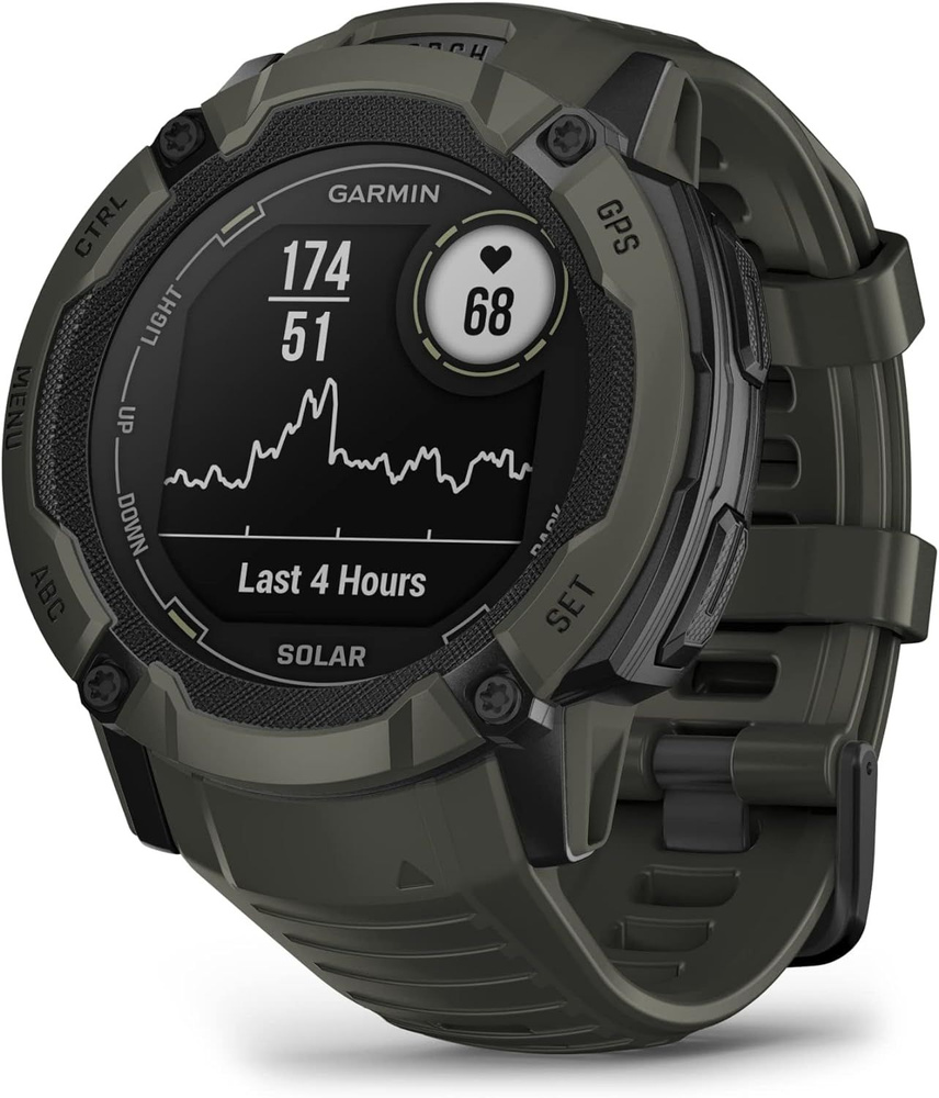 Купить смарт-часы Garmin Instinct 2X solar moss, экран 1.1