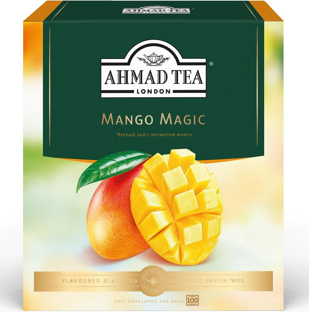 <b>Чай</b> в пакетиках чёрный Ahmad <b>Tea</b> <b>манго</b>, 100 шт #1.