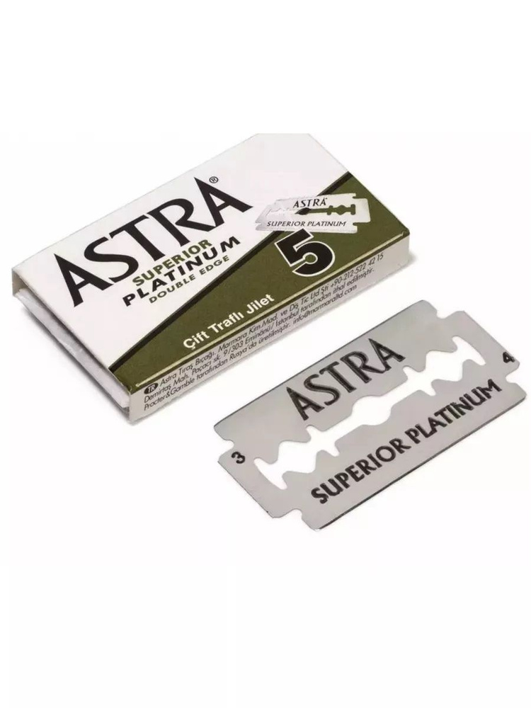 ASTRA SUPERIOR PLATINUM / Лезвия классические для Т-образных станков, двусторонние, 5 шт  #1