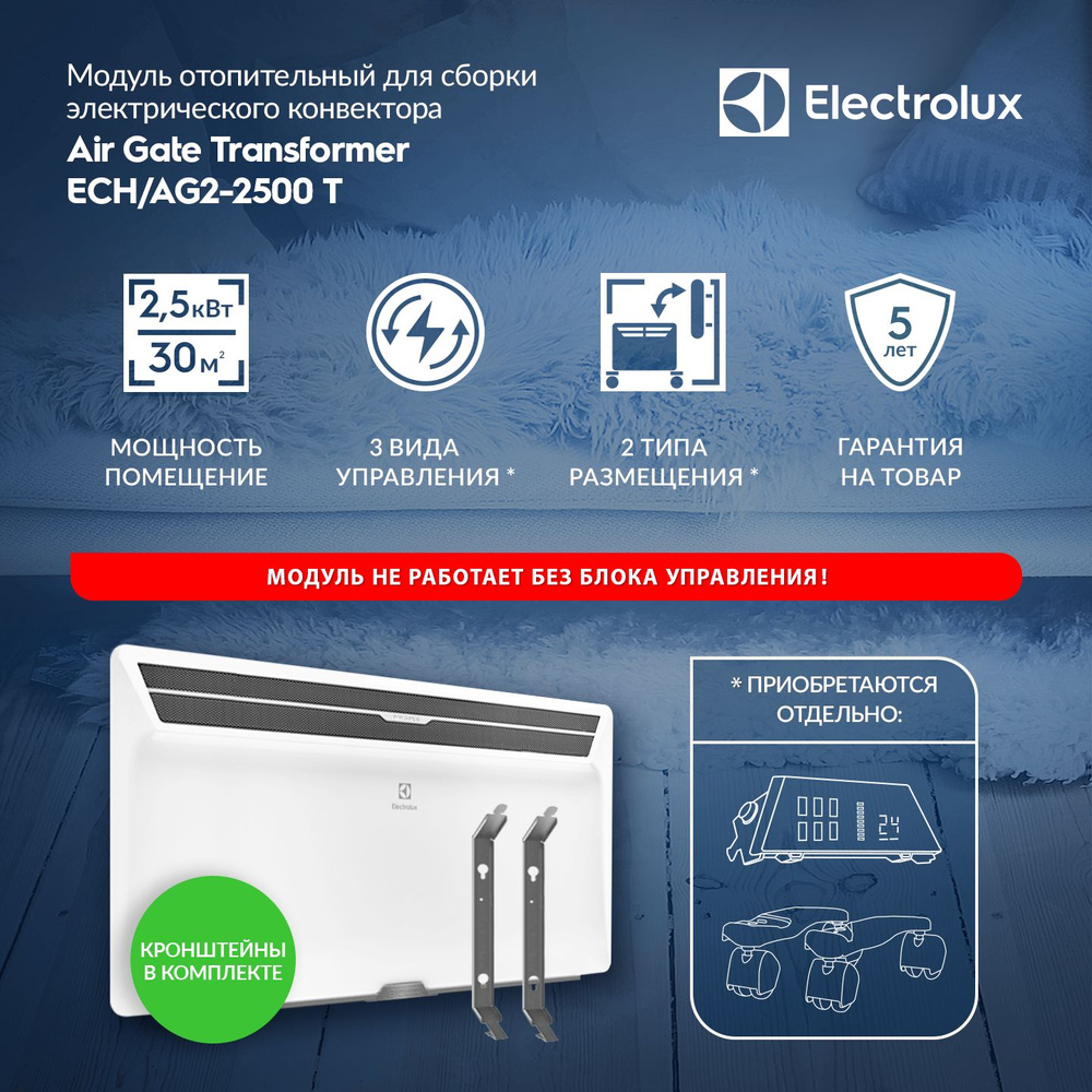 Отопительный модуль Electrolux ECH/AG2-2500 T купить по выгодной цене в  интернет-магазине OZON (174551436)