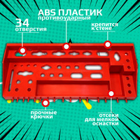 Пластиковый рейлинг для подвеса инструментов и инвентаря крепление к стене