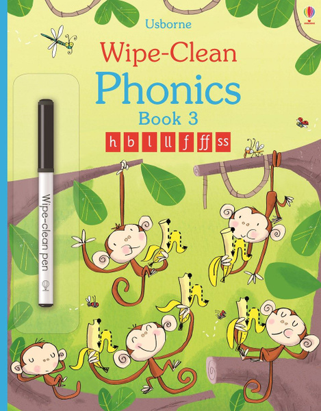 Wipe-Clean PHONICS BOOK 3 (h,b,l,ll,f,ff,ss) Activity Book with Wipe ...