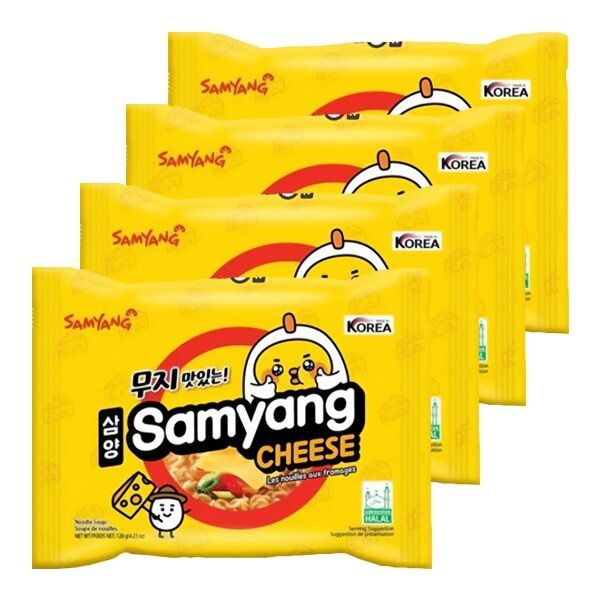 Лапша быстрого приготовления со вкусом сыра Cheese Samyang, пачка 120 г ...