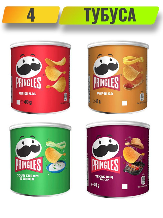 Чипсы Pringles, Микс, 40 г, 4 шт. - купить с доставкой по выгодным ...