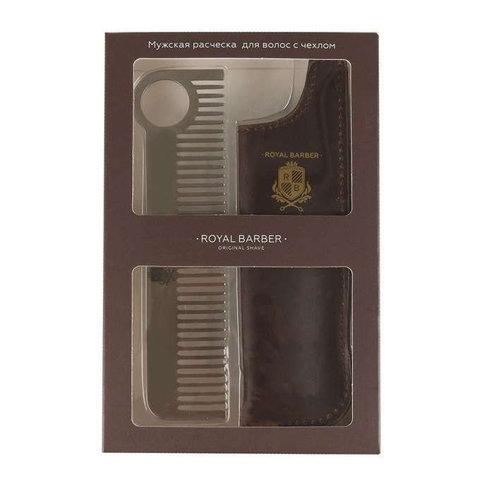 ROYAL BARBER Мужская расческа с чехлом Royal Barber для волос - купить ...