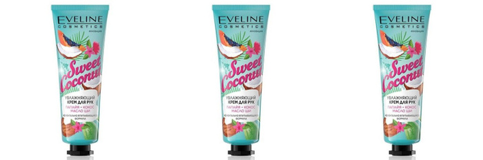 Eveline Cosmetics Увлажняющий крем для рук Sweet Coconut, 50 мл, 3 шт ...