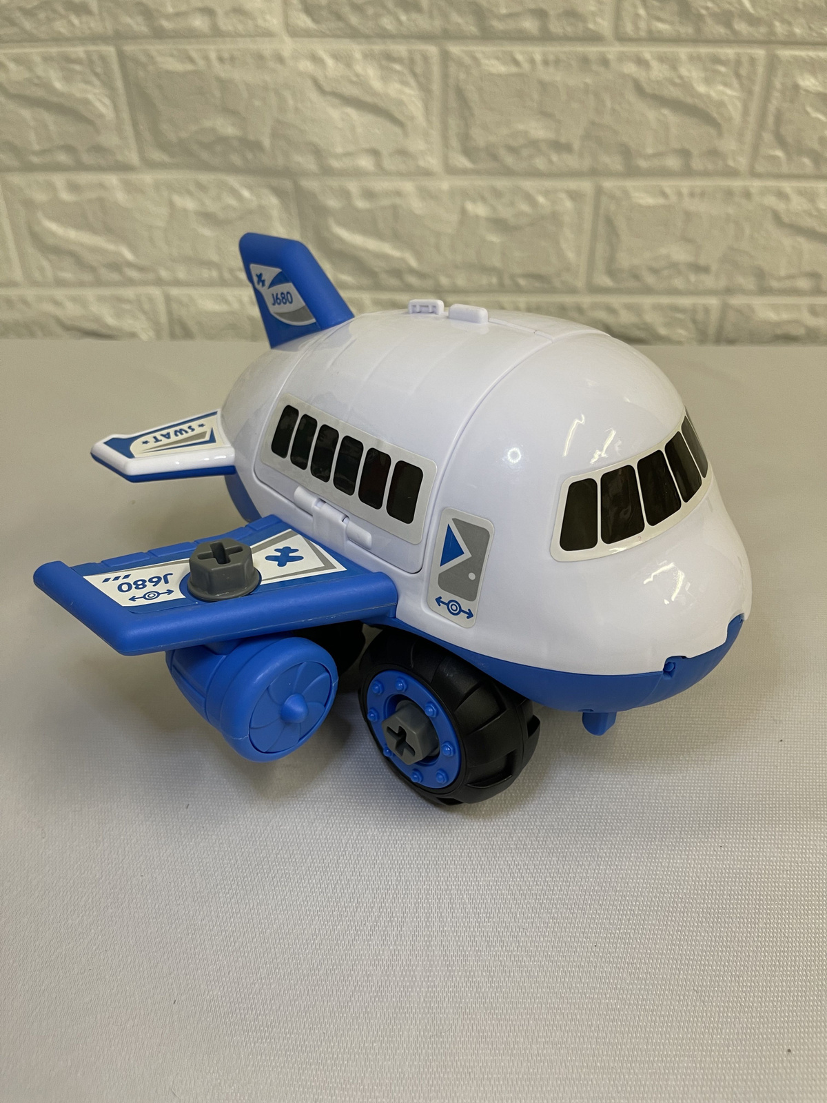 Транспортный грузовой полицейский синий самолет и 4 машины - сборная ...