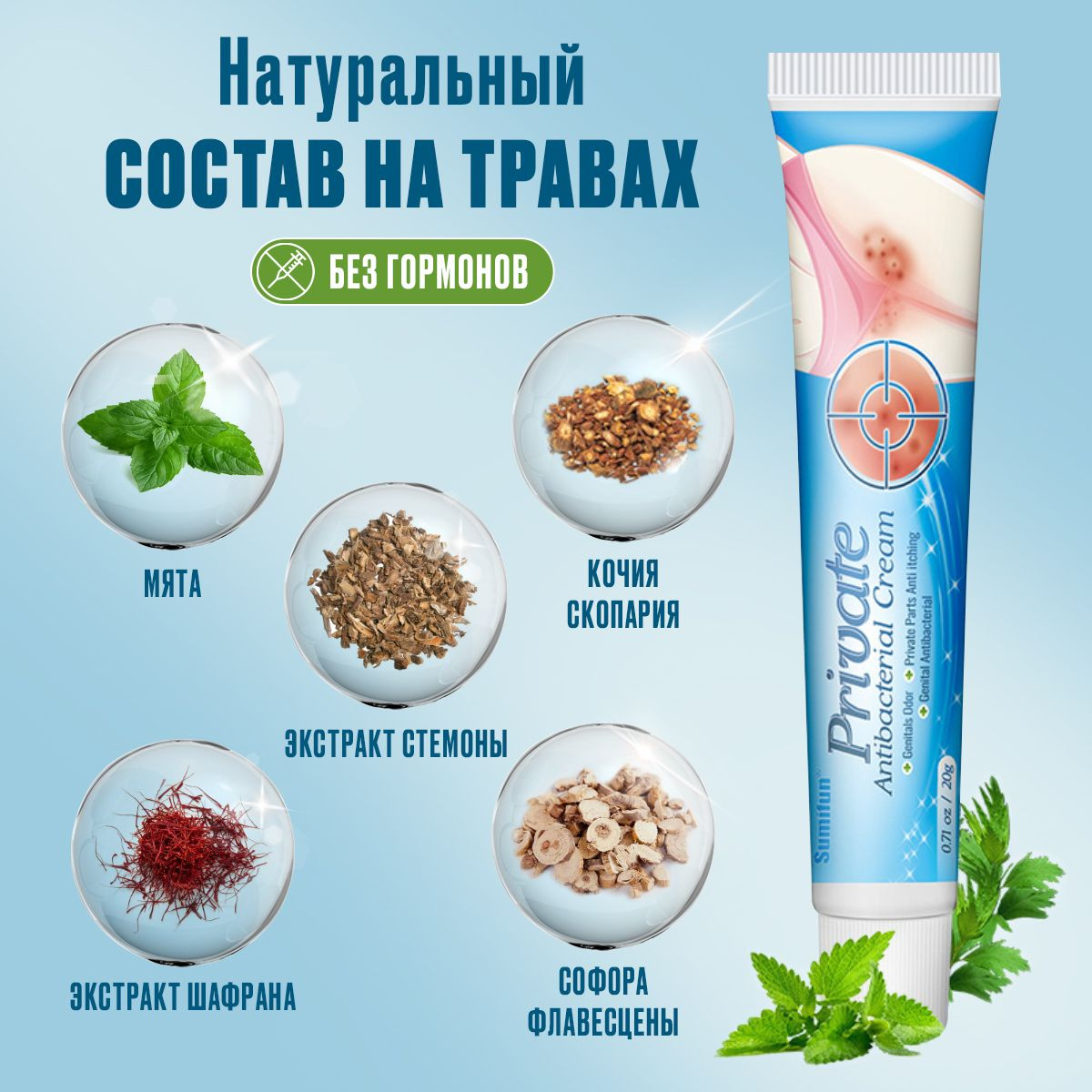 Антибактериальный вагинальный крем от Инфекций Женский / Чудо мазь ...