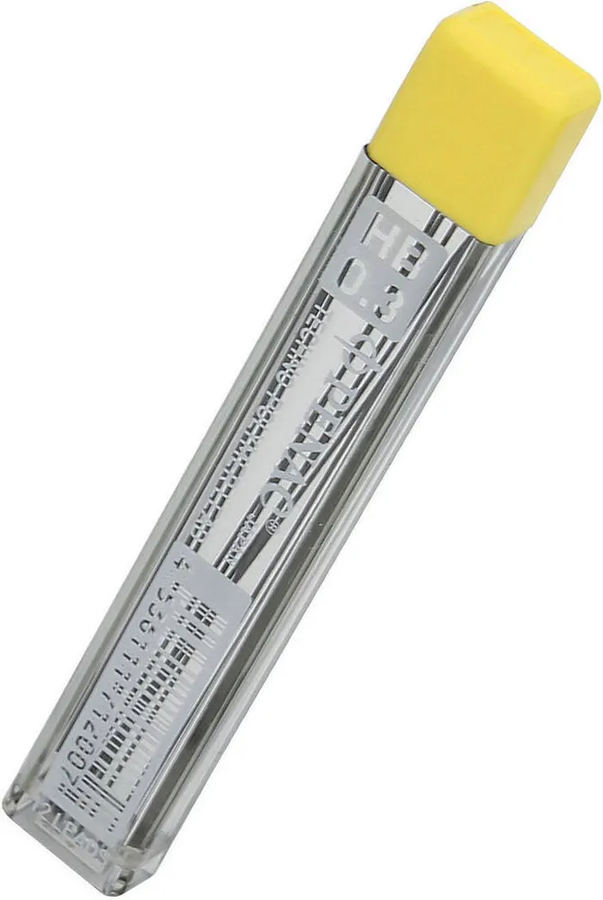Грифель чернографитный для механического карандаша Penac TECHNO L312G-HB 0,3мм НВ, 12 стержней в тубе, черный, фото 2