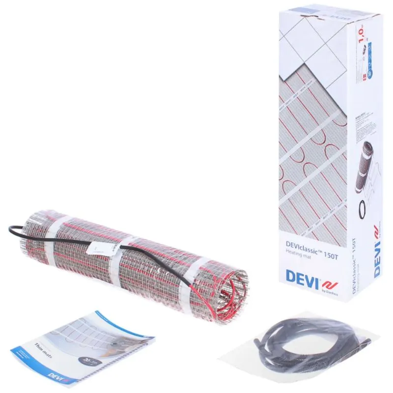 Теплый пол DEVI - 3 м2 (Classic DTIR-150) 450W нагревательный мат под плитку, 450 Вт, фото 5