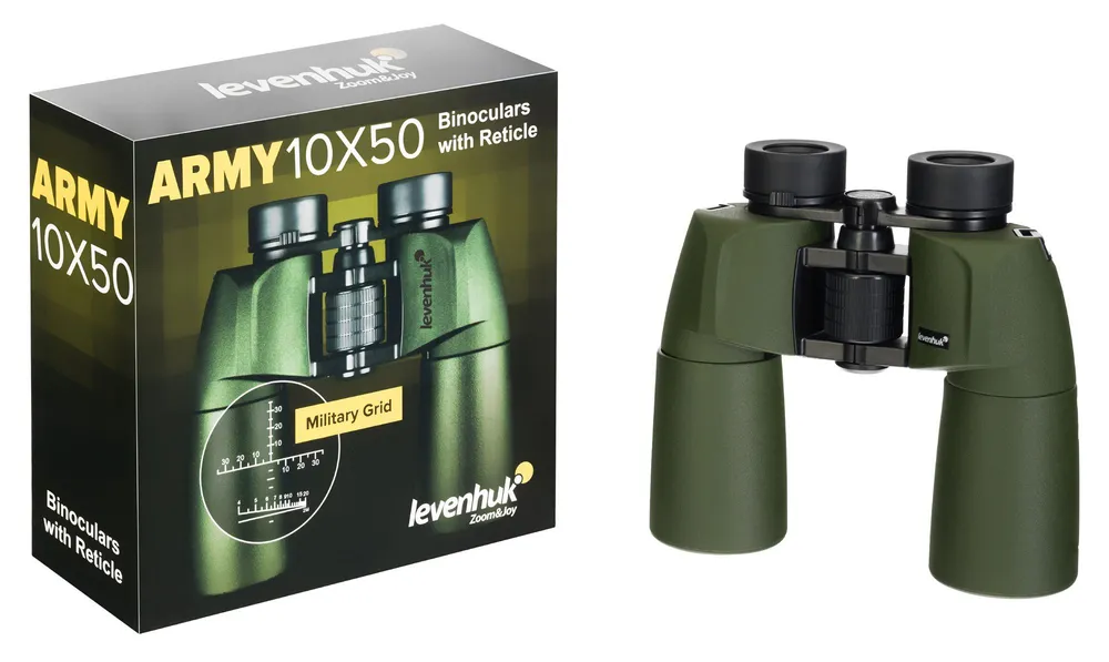 Бинокль Levenhuk Army 10x50 с сеткой, 10x50, фото 6