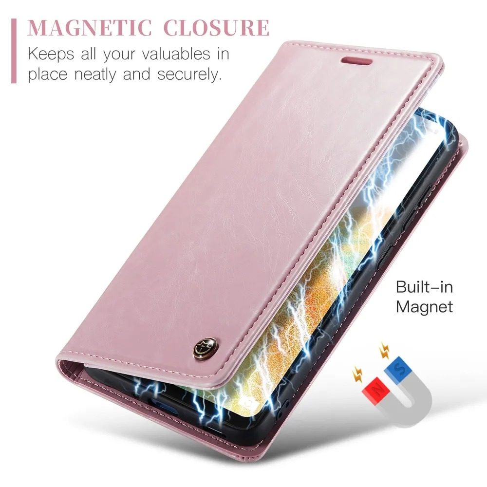 Caseme Кожаный книжка чехол для Samsung Galaxy A33 5G / Самсунг A33 5G с визитницей из экокожи, 5 г, 5 г, фото 3