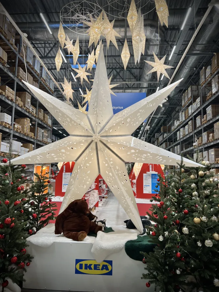 IKEA STRALA Строла звезда абажур, 70 см красный, вариант, фото 5