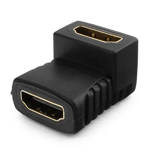 Угловой переходник Cablexpert HDMI-HDMI, 19F/19F, золотые разъемы (A-HDMI-FFL)
